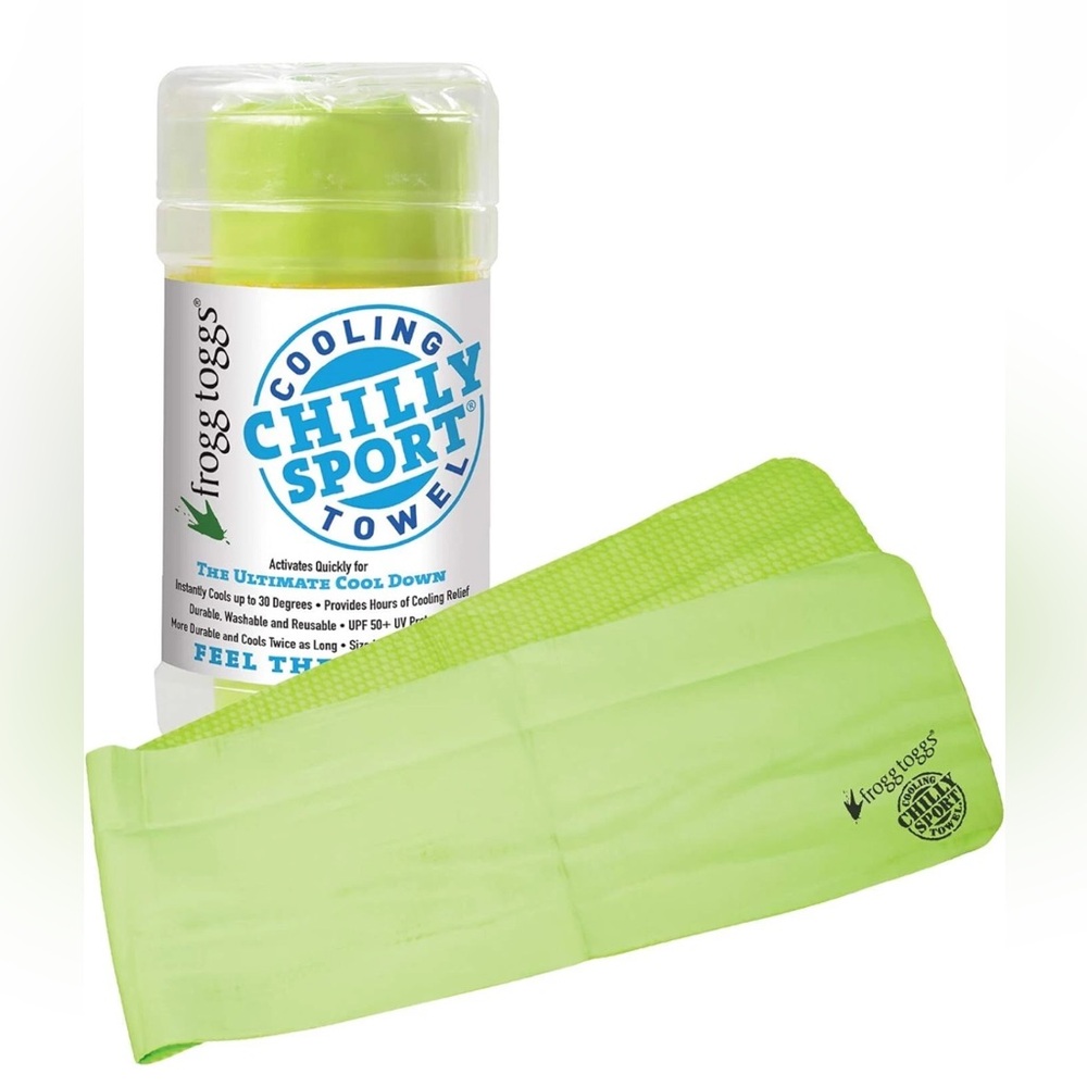 FROGG TOGGS Chilly Sport Cooling Neck Wrap & Head Band One Size, Hivis Green